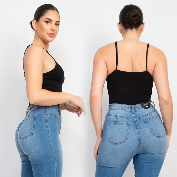 Square neckline double layered bodysuit - Picture 7 of 9